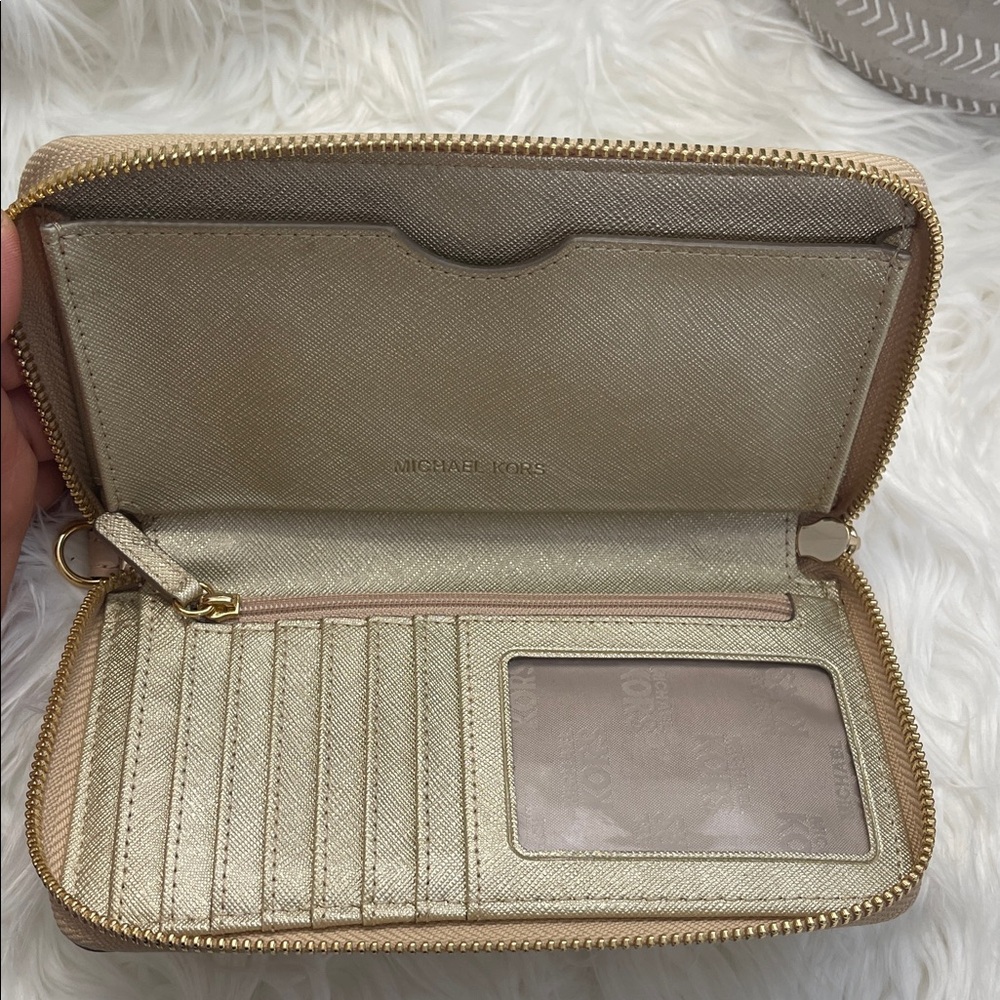 Michael Kors Metallic Gold Wallet - Picture 5 of 9
